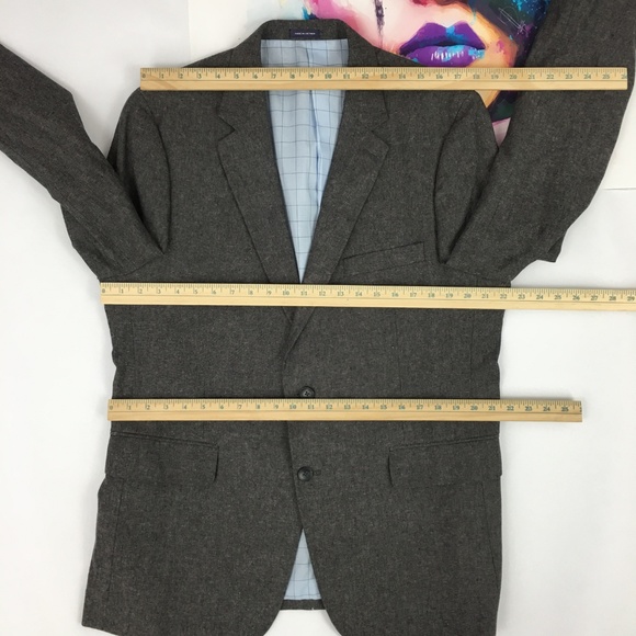 New Stafford Mens Linen/Cotton Blazer Gray 44R - Picture 7 of 8